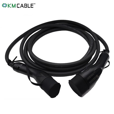 22kW EV Charger Type 2 to Type 2 32A 3 Phase TPU Charging Cable, TUV CE UKCA Certified, 5m 7m 10m