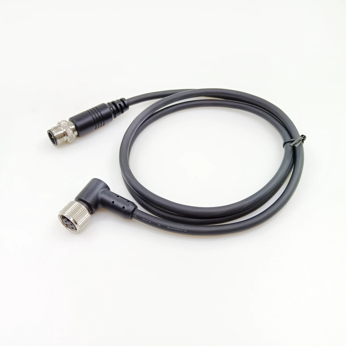 Custom Copper Wiring Harness M12 4 Pin Female Male Straight 90 Degree Angled IP68 Waterproof Injected Sensor Connector Cable
