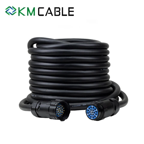 19Pin Socapex Industrial Power Cable Copper Conductor 1.5mm 2.5mm IP67 Waterproof 20m Extension Cord