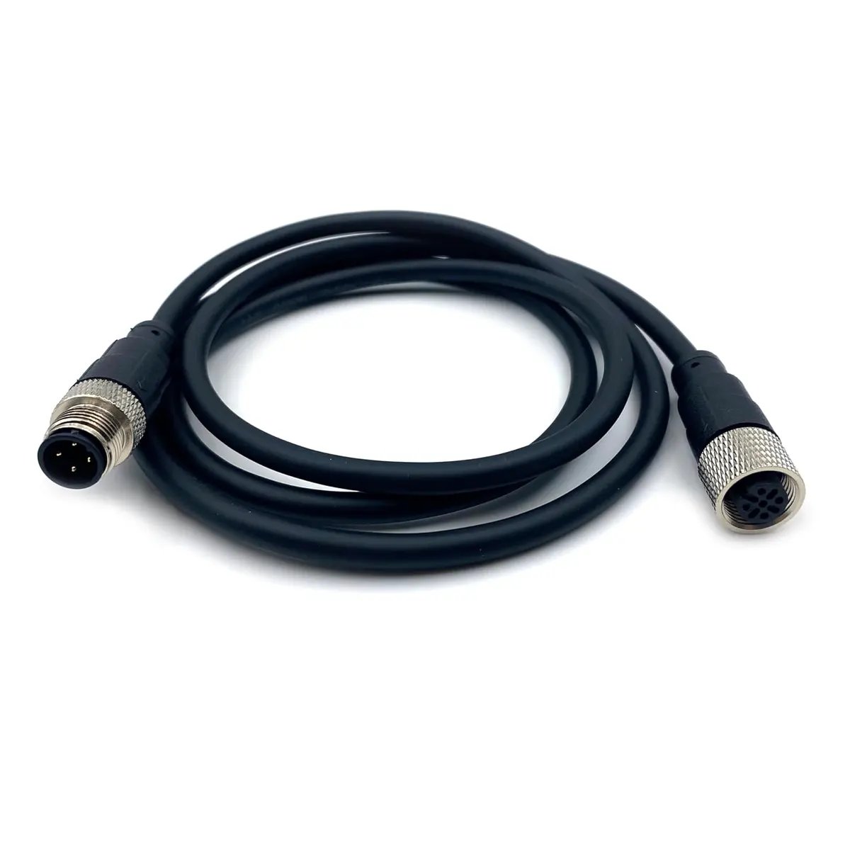 M12 4 Pins Cable, a Code Straight Molding Wire Aviation Sensor Electrical PVC Cable 250V 4A AC/DC AWG22 1 Meter