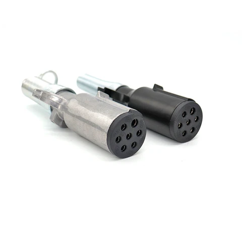 America Style 24v 12v Trailer Plug Metal Gold Plated 7 Pin Trailer Connector Accessories