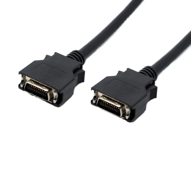 KinKuo 1M SCSI 20-Pin Male to Male Cable with ABS Hood Stranded Conductor and PVC Insulation MDR Cable