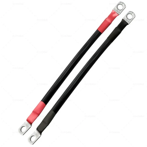 Battery Inverter Cable 8 6 4 2 1 Awg Stranded Copper Wire Connector With Ground Jumper Cable for Car Rv Boat Starter Solar