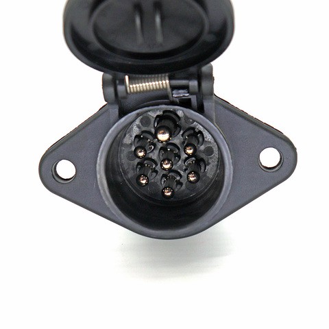 7 Pin Trailer Connector Adapter Trailer Plug Electrical Socket Replacement for RV Heavy Duty Trailer