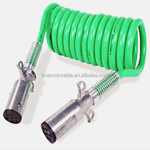 Trailer spiral cable connector 7-core 7-pole power line ABS EBS cable Suitable for trucks and trailers
