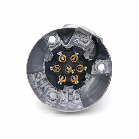 7 Pin Trailer Connector Plug 7 Core Socket Electrical Trailer Adapter for RV Trailer Heavy Duty