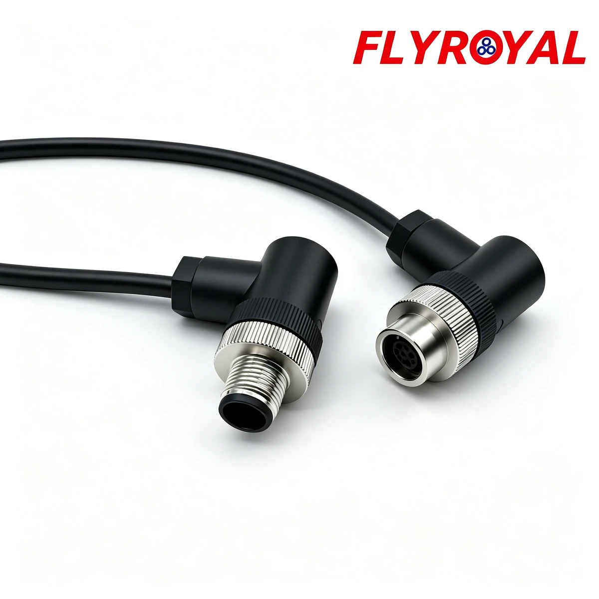 M12 Waterproof Cable 4Pin 5Pin 8Pin Male to Female Right Angle IP67 Industrial Sensor Wire Harness Assembly