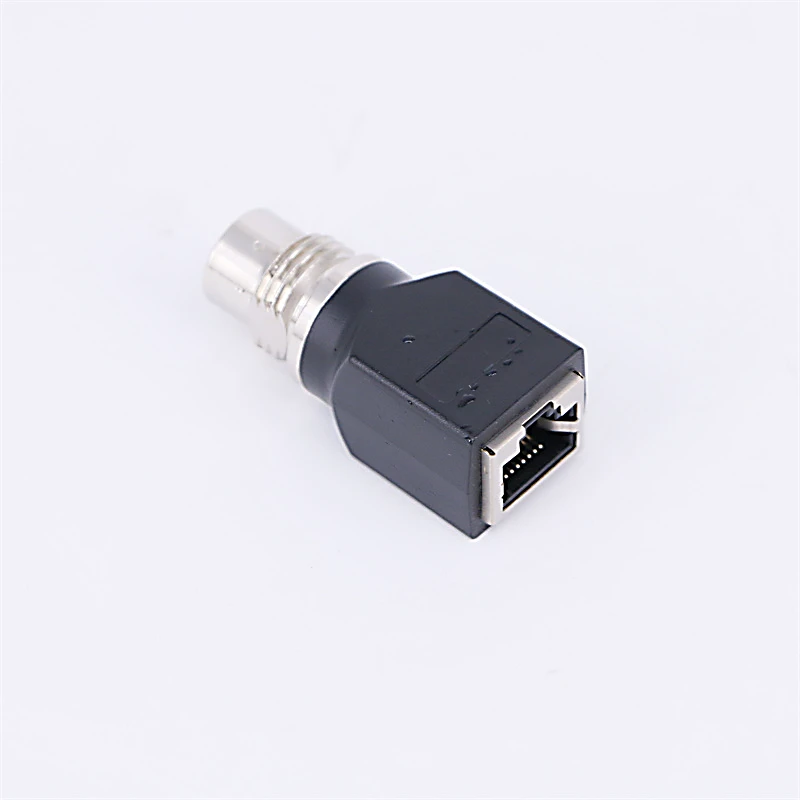 M12 to RJ45 Adapter with Female D-Coded Straight Copper Contact for Cat5e Cable Copper Connectors