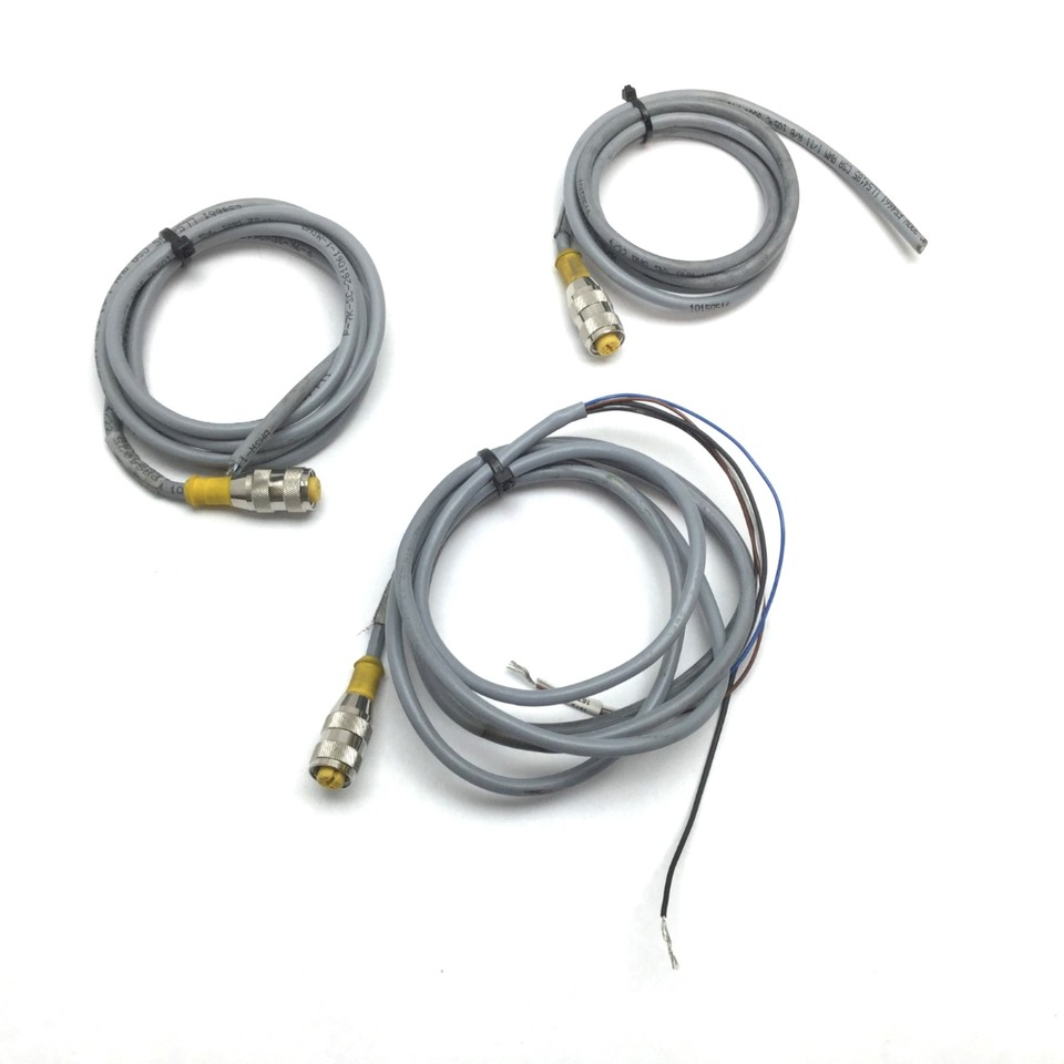 Lot of 3 10150516 Sensor Cable, 4-pin Female M12 Straight Connector New Original Ready Stock Industrial Automation Pac D