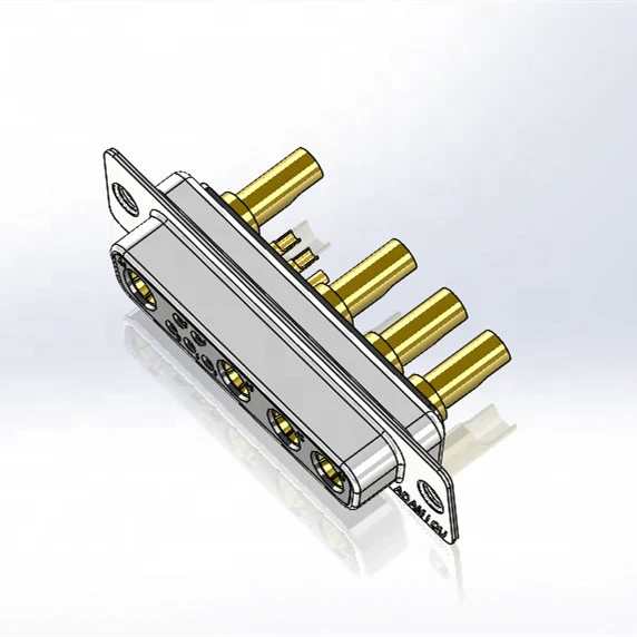 receptacle connector solder wire gold plated sub d 9w4 industrial power connectors
