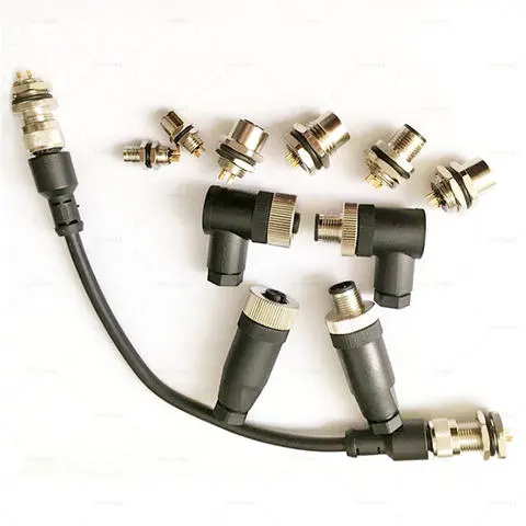 M12 M5 M8 Sensor Cable 2pin 3pin 4pin 5pin 7pin 8pin Waterproof Male to Female LED Connector Cable