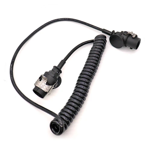 12v 24v ABS/EBS Coil Cable 7 Pole Spiral Suize ISO 7638-1 Trailer Extension Connecting Cable for Truck ABS EBS