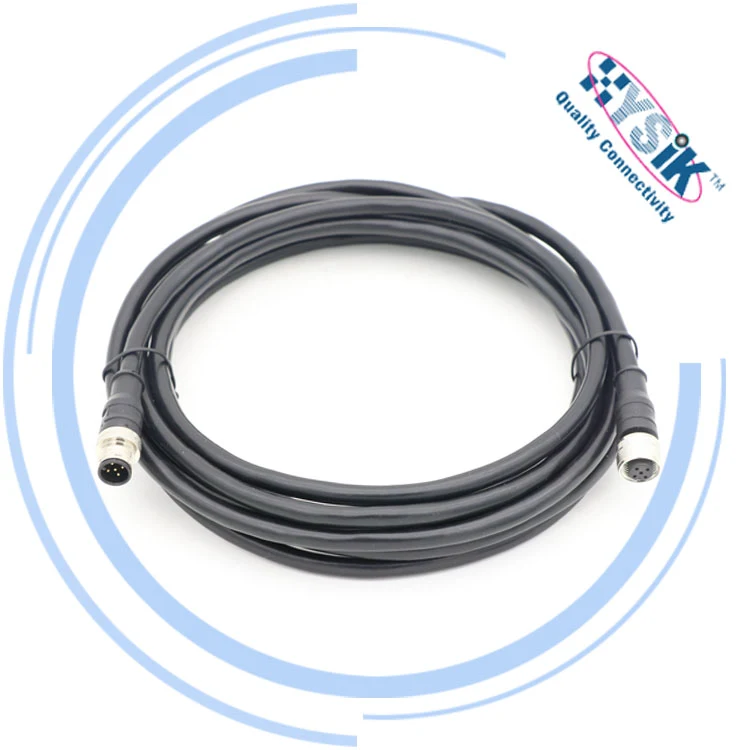 Industrial Sensor Cable M12 Injection Molded Wiring Harness NMEA2000 5Pin Waterproof Aviation Connector