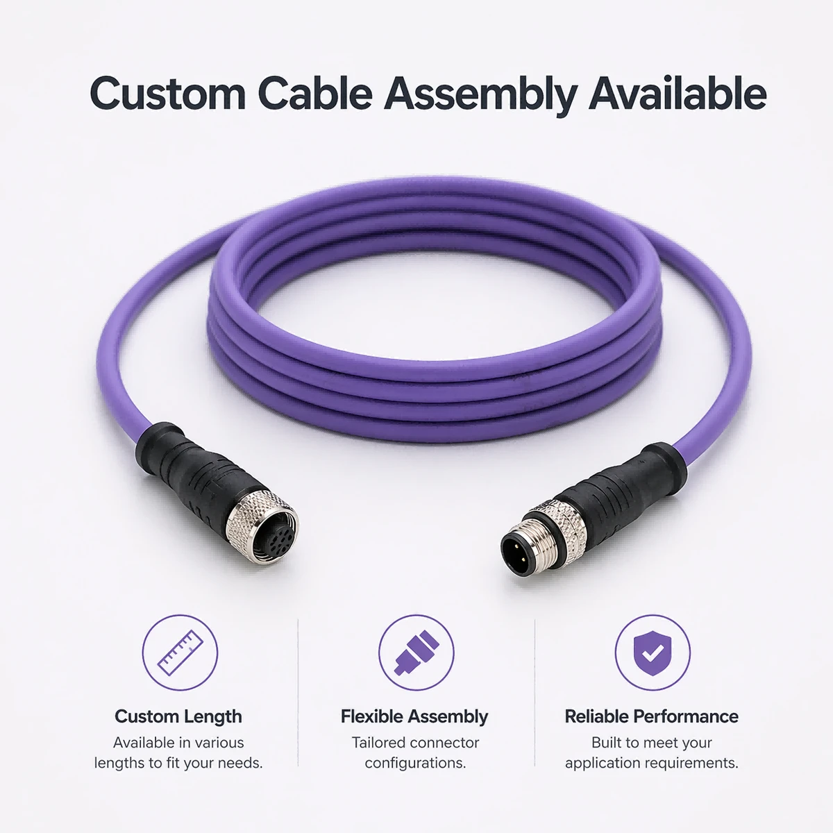 M12 5pin Cable 180 Degree a Code Male to Female Cable M12 M16 Waterproof Cable 5P 8P8C Electric Power Industrial Ethernet