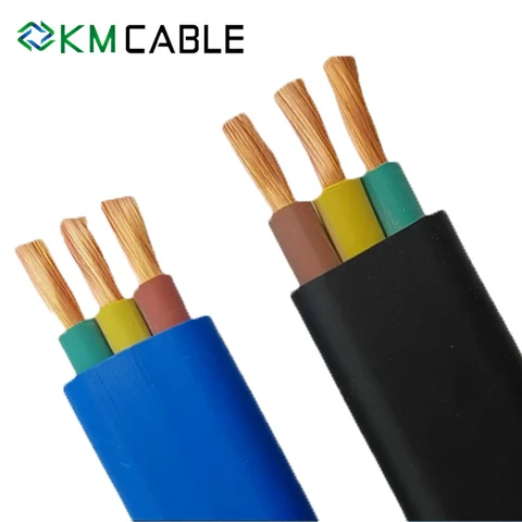 High Performance JHSB Deep Well Borewell Cable 2/3 Core 2.5-6mm², Wear Resistant Waterproof Submersible Pump Copper Wire