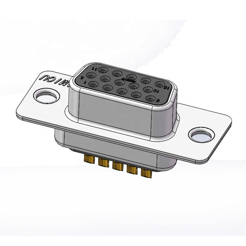 Industrial Controller VGA RGB HD 15 Pin D-Sub Connector with Solder Cup Machined Contacts Female to Female