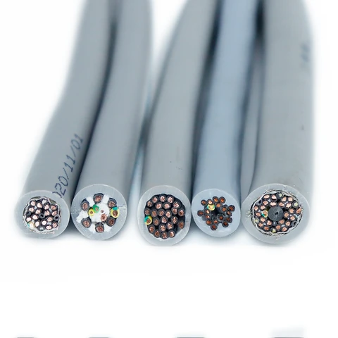 Custom OEM PUR PVC Shielded Cable TRVVP Heat Resistant Cable Wire Multicore Flexible Pure Copper Electrical Control Cable Wire