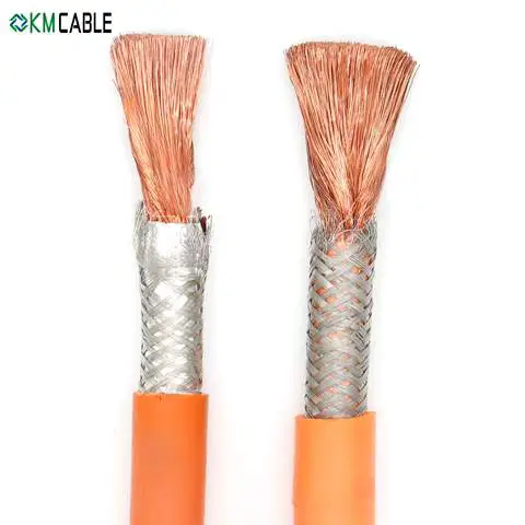 Orange EV HV Car Cable 25mm 35mm 50mm 70mm FHL2G FHLR2GCB2G EVRP XLPO Silicone Rubber Electric Vehicle Cable