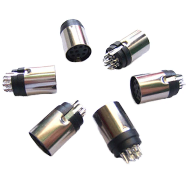 Male and Female 5 Pin DIN Industrial Automation Connector 12mm 16mm 20mm Brass Nickel Circular Connector for Both Male Female