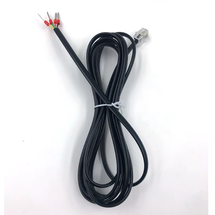 High Quality Deheng Brand RJ11 6P4C 30AWG Copper Conductor ISO9001 Certified Black Phone Line Extension Sensor Cables