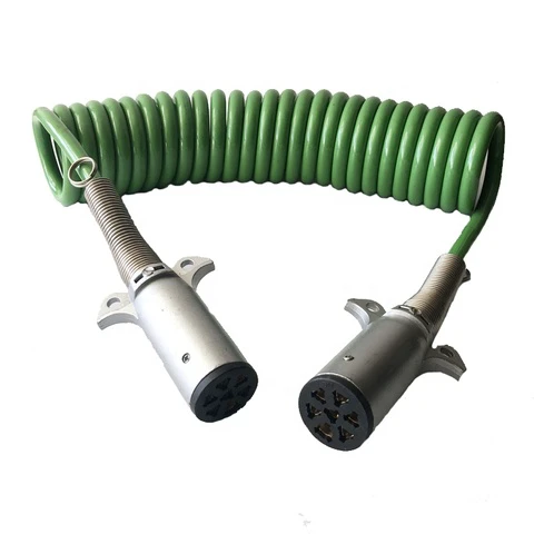 SAE J2863 7-pin Round Blade Connector SAE J560 Heavy Duty Vehicles ISO 1185 Coiled Trailer Cable