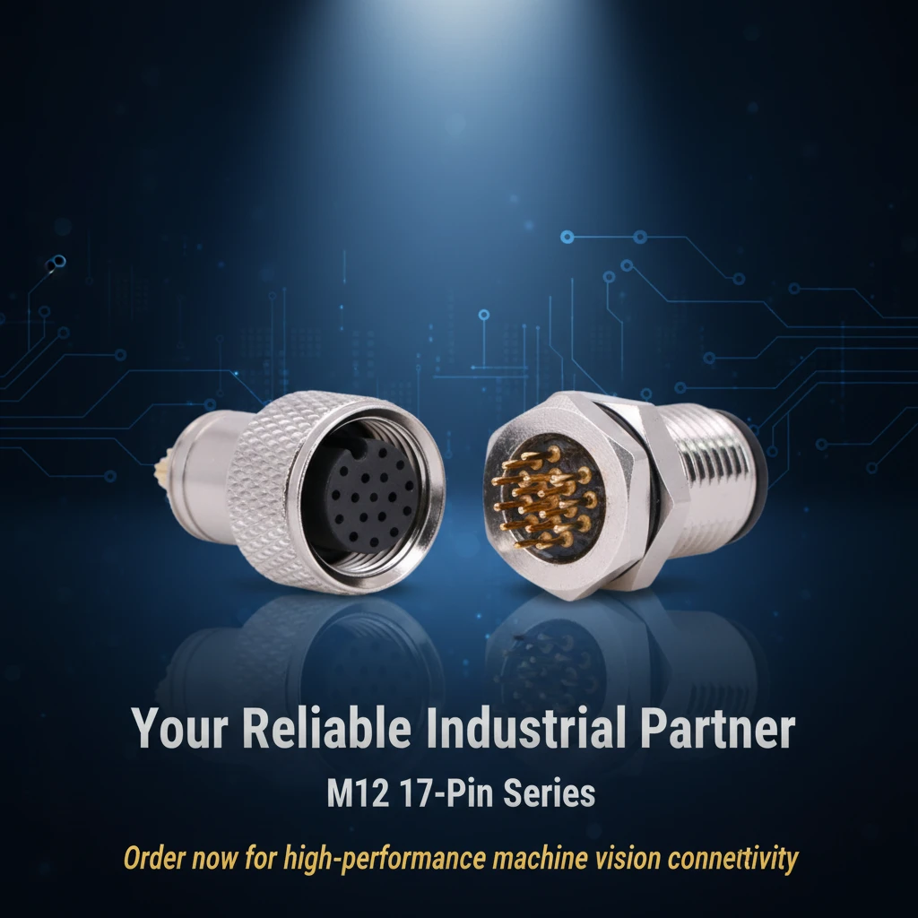 M12 17pin Connector Waterproof for Equipment Fixed PCB Circular Connectors