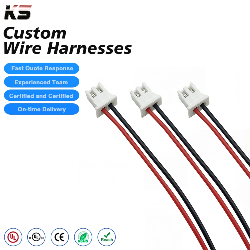 Mini Micro Female PH 2.0 2.0mm 2-Pin 2PIN /3/4/5/6P Pin Connector Plug With 80mm 100mm 150mm 200mm 26AWG 24AWG Wires Cables