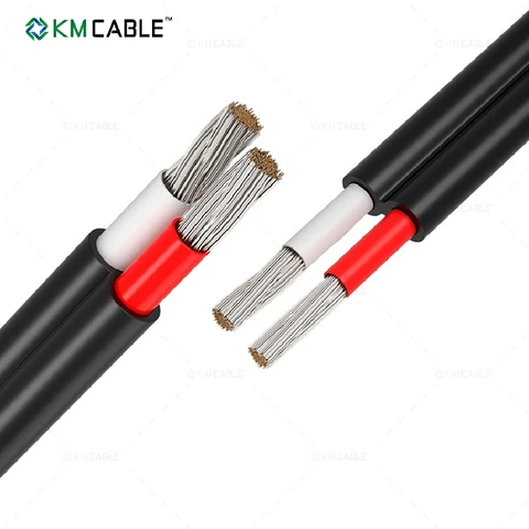 Solar Panel Wire Black Red Tinned Copper Wire 10AWG 6mm PV Wire Solar Extension Cable for Outdoor Automotive RV Boat Marine