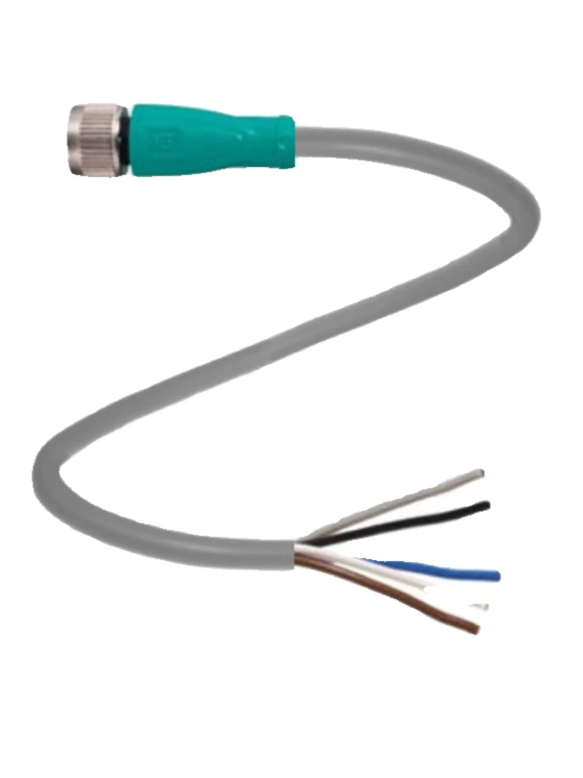 V15-G V15-W Industrial Sensor Connection Cable M12 Plug Wire 2m PUR PVC Unshielded IP67/IP68 Automation Cord Proximity Switch