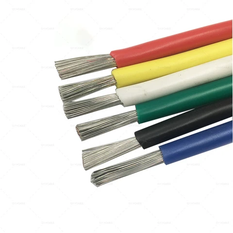Manufacturer Flexible Silicone Rubber Wires Cables 3512 0.25 0.5 0.75 1.0 1.25mm2 Tinned Copper 600V Electrical Silicon Wires