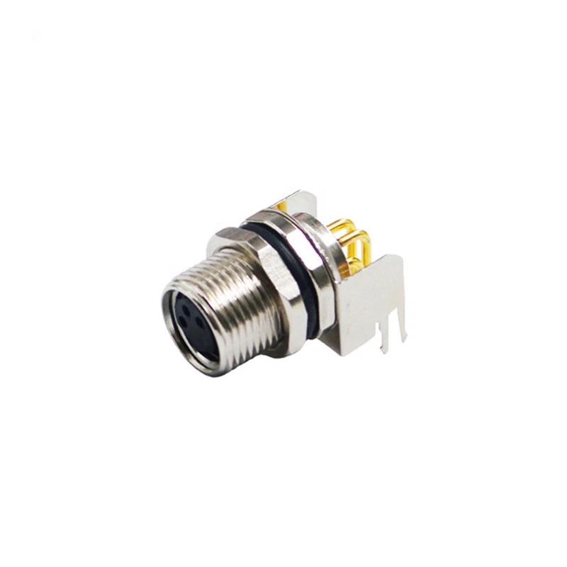 Waterproof M8 Right Angle PCB Mount 3pin 4pin 6pin 8pin Circular Sensor Cable with Connectors