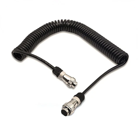Heavy Duty 7 Pin Trailer Video Adapter Coil Camera Cable for Truck Tractor Semi Trailer 1-4 Cameras