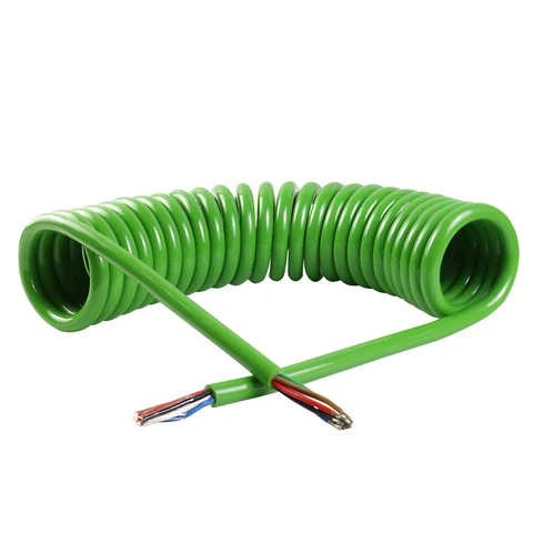 OEM AC Spiral EV Charger Cable 3x1.5mm 3x2.5mm 5G2.5mm 3x6mm 5x6mm 3x16mm Spring EV Car Charger Cable  for Wall Box EV Charger