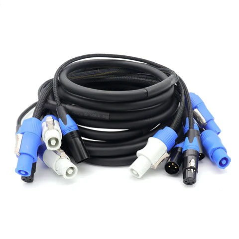 3 Pin Powercon DMX Combo Cable Male to Female DMX Connector Cable for Stage Lighting