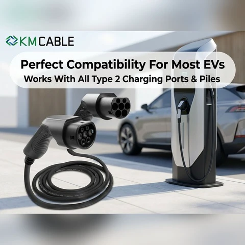 OEM 22kW 32A 3 Phase EV Charging Cable Type 2 to Type 2 IP67 Waterproof Safe & Fully Certified Fast Charger Cord