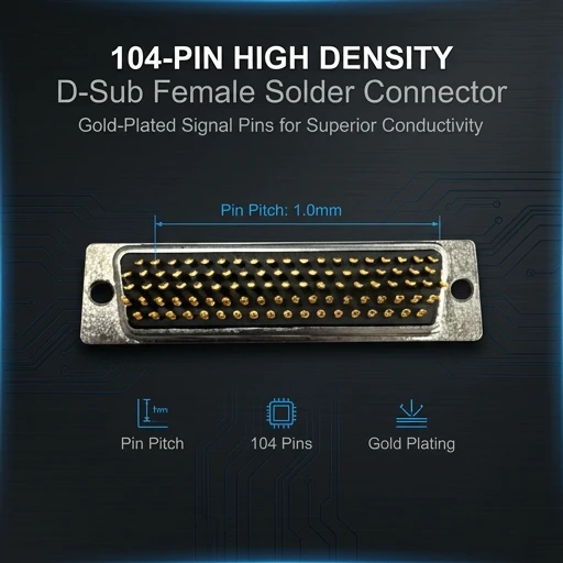 Original Signal Gold Female Solder-type High-Density D-Sub Connectors-104 Pin D-Sub Assemblies Connector
