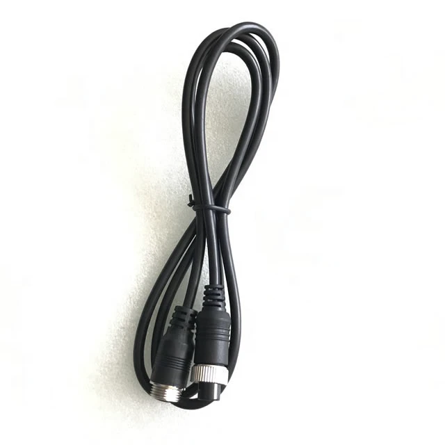 1M Waterproof Cable Outer Diameter 4.5mm M12 Connector Wire Male to Female Bus Camera Monitor Car Accessories 4pin Sensor Cable