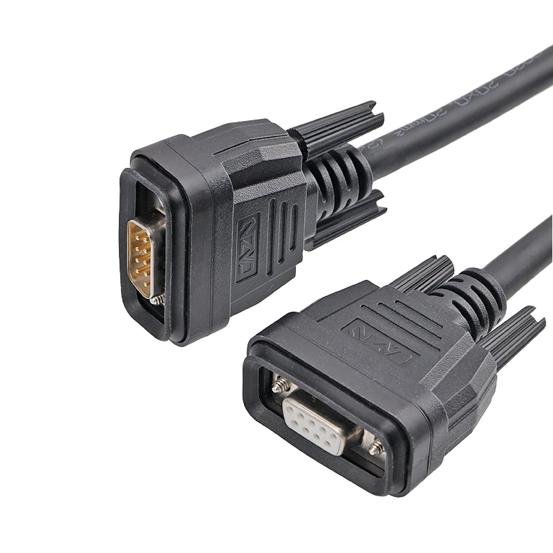 E DB15 Waterproof IP67 Straight Industrial Signal Socket 1M PVC Cable Assembly Connector Male to Female Receptacle Plug 10A