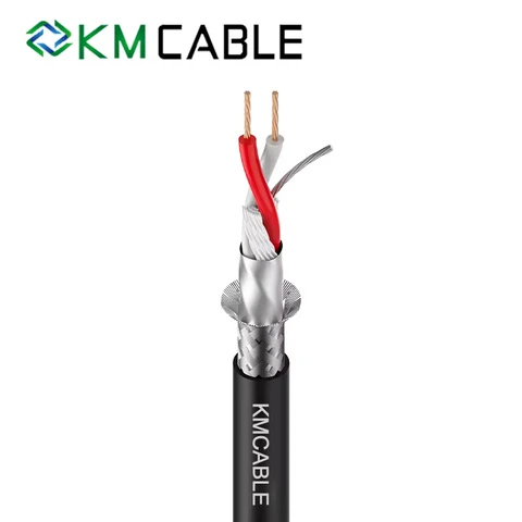 Double Shielded Flexible DMX512 Cable 2*0.25mm² OFC 24AWG 3-Pin XLR Anti-interference Signal Wire 100m Roll for Stage Lights
