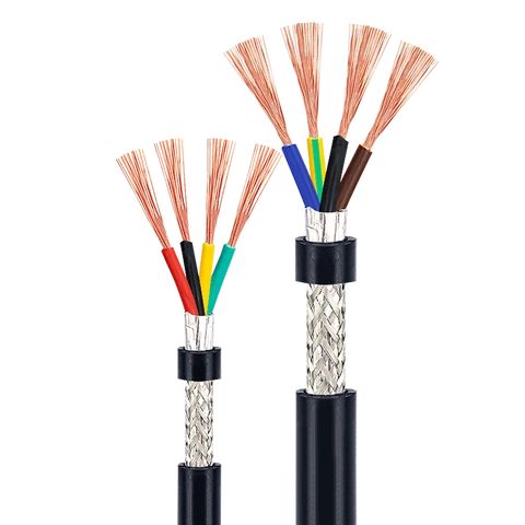 Flexible 18/4 AWG Shielded CNC Wire Stranded Shielded Motor Cable for Stepper Motors CNC Machines Spindles 3D Printer
