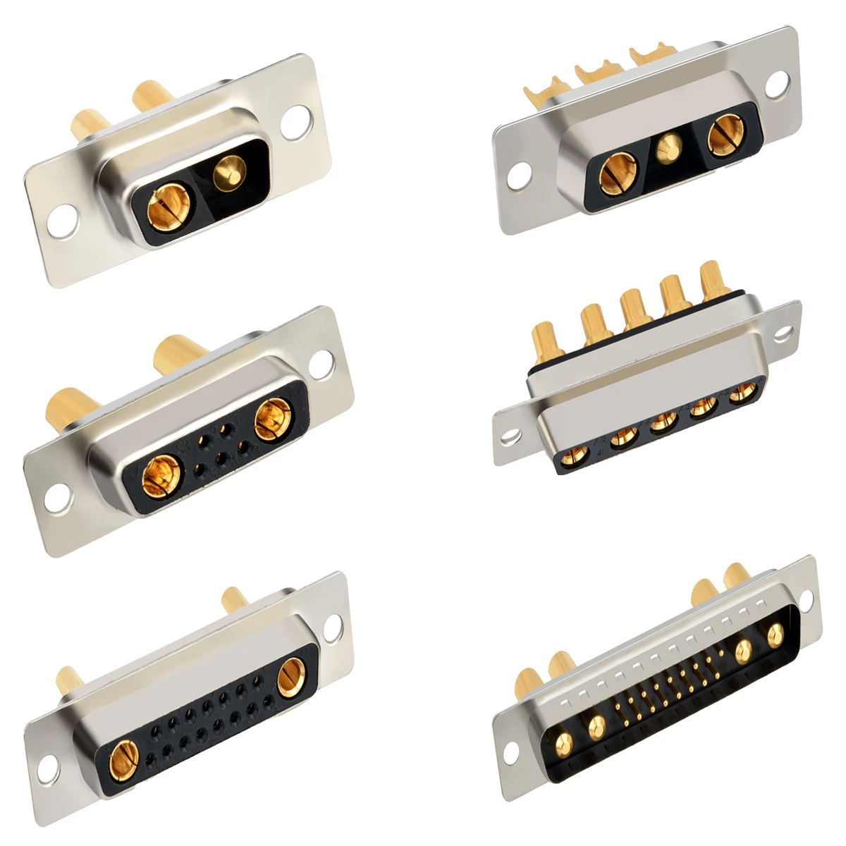 POWER-D 7W2 Battery Connector 10A High Current Solder Socket Brass Contact E-Bike Electric Vehicle Power Interface Connector