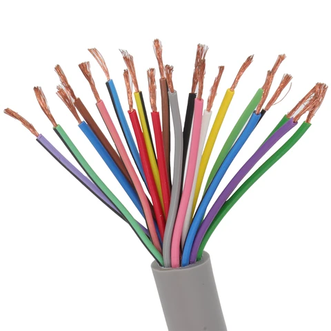 Custom Cable Connection 22 AWG 12 Conductor Core Stranded Shielded Control Cable for Security Alarm Access Control Sound