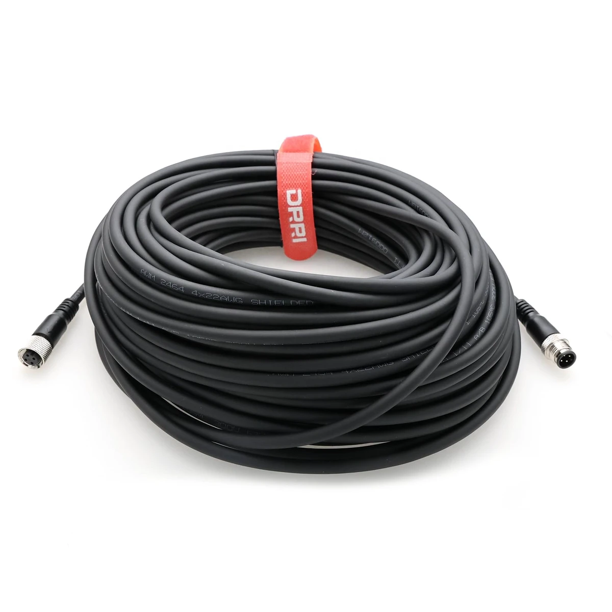 DRRI M12 Sensor Actuator Signal PUR Cable Waterproof a Coded 4-PIN Male to Female for DeviceNet, IO Link and Profibus