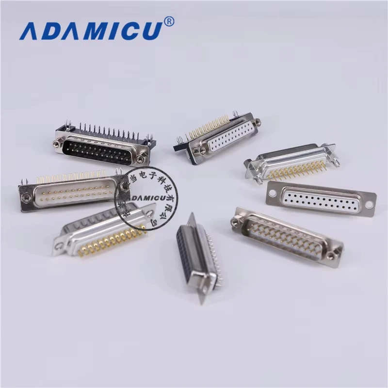 D-sub DB 9P 12V Brass PCB Male Pin Solder Machined Nylon IP67 Auto Connector