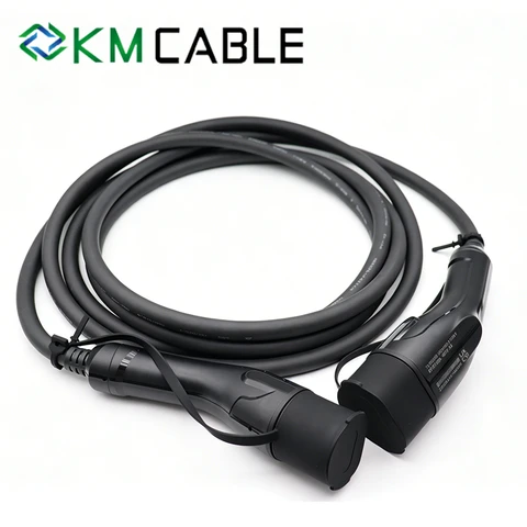 Factory Direct Selling 32A 22KW EV Charging Cable Type2 Male to Type2 Female H07BZ5-F 56mm²+10.5mm² Custom Size EV Charger Wire