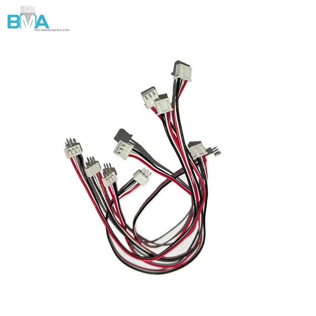 3Pin Micro Terminal Wire Harness 3-Core Red/Black PVC Cable UL1007 24AWG With White Plastic Housing For LED & Smart Home