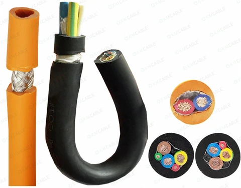 TPU Electric Vehicle Cable 3x6mm 5x6mm, 3pin 5pin EV Charging Station Cable Wiring for EV Charger Pile