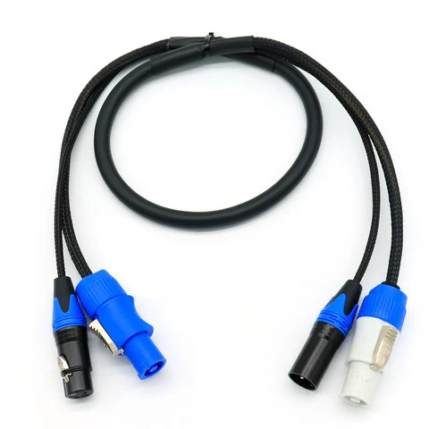 Wholesale Hybrid Cable XLR Powercon DMX Cable 3 Pin DMX & Power 3G1.5 Combo Stage Cable 1m 2m 3m 4m 10m
