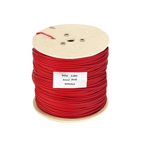 TUV 4mm 6mm Solar Panel Extension Cable DC Black Red PV Solar Cable