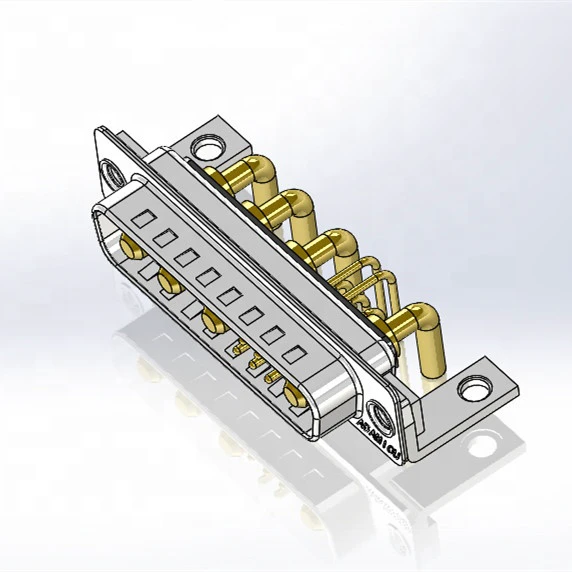 Gold Plated Male Right Angle 9W4 POWER D Mixed Contact Connectors Industrial Grade Connectors for Better Performance